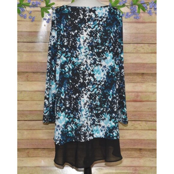 Avenue Women's Tunic Blouse Plus Size 22W 24W Abstract Pattern Stretch Office - Picture 6 of 10